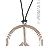 Collier hippie peace and love PVC