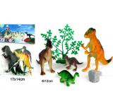 Sachet 4 dinosaures 6/12cm + 1acc (E7-12)
