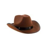 Chapeau adulte Cowboy marron à clous