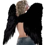 Ailes d'ange plume noires géantes 65cm