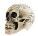 Crâne squelette pentagramme 18cm avec bougie