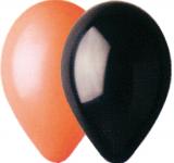 50 ballons orange et noir assortis