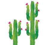2 décorations cactus en carton