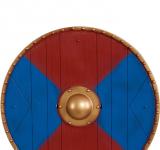 Bouclier viking imitation bois coloré 40cm