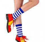 Maxi chaussettes de clown bleues et blanches