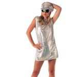 Robe an 70 argent taille M/L