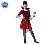 Vampiresse rouge courte taille 10/12 ans