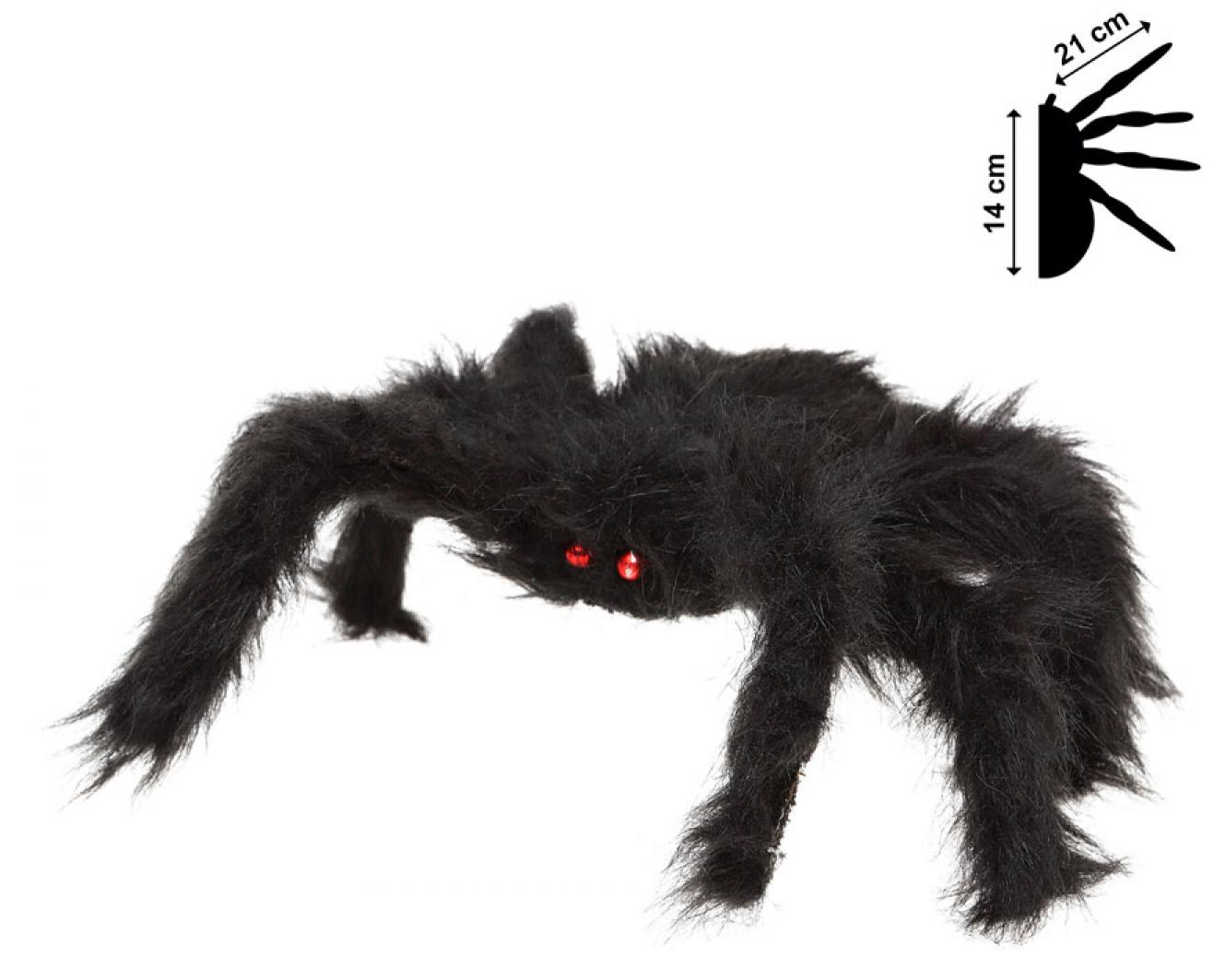 Araignée poilue yeux rouges 21cm