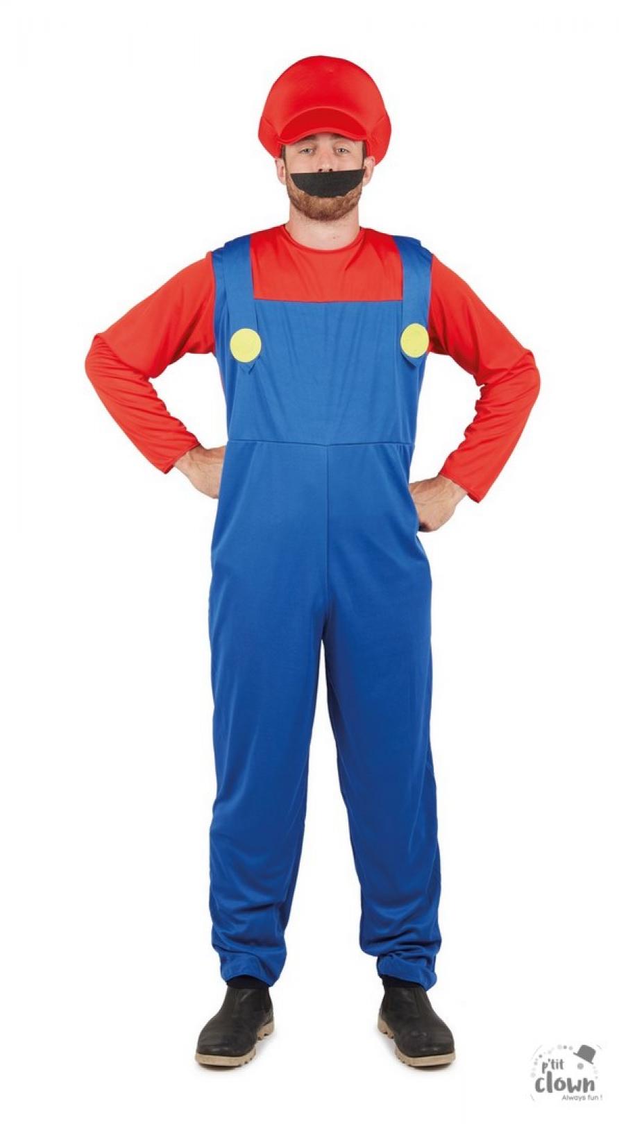 Plombier bleu et rouge taille S
