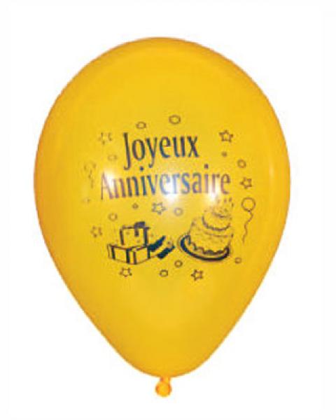 50 ballons joyeux anniversaire 28cm