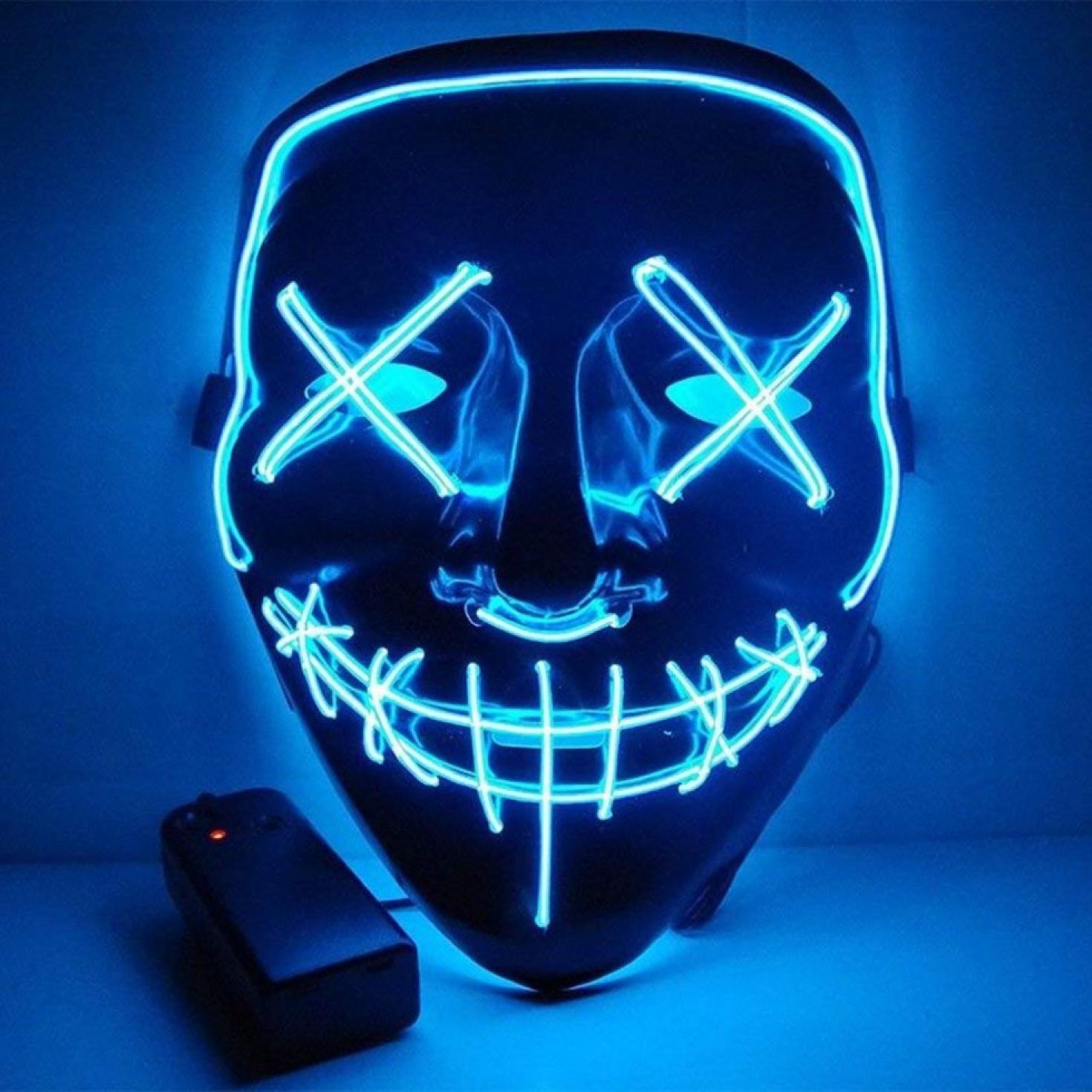 Masque lumineux la purge bleu