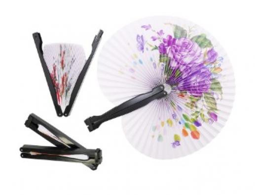 Eventail chinois en plastique et papier (E1-4)