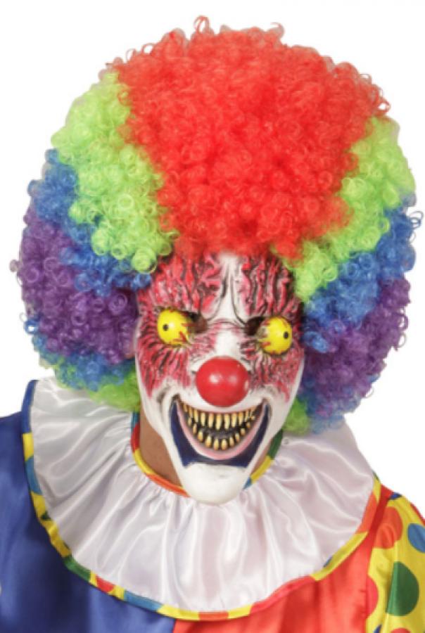 1/2 Masque clown yeux jaune