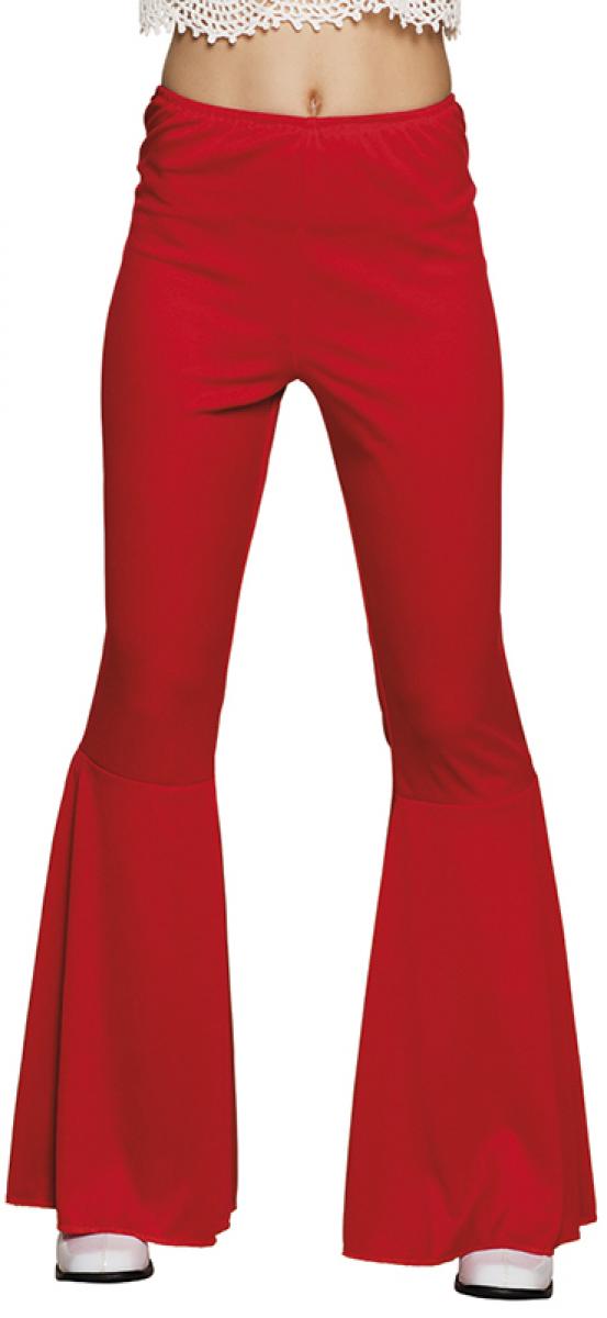 Pantalon pattes d'éléphant rouge taille M