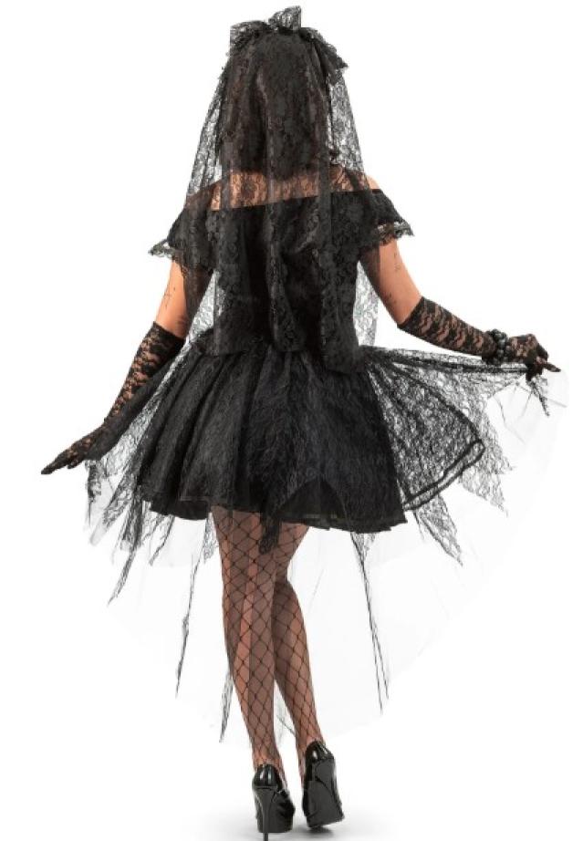 Robe veuve noire femme taille S
