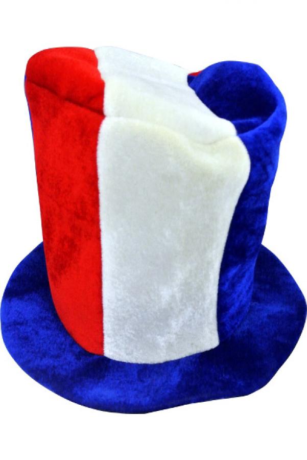 Haut de forme mousse tricolore France