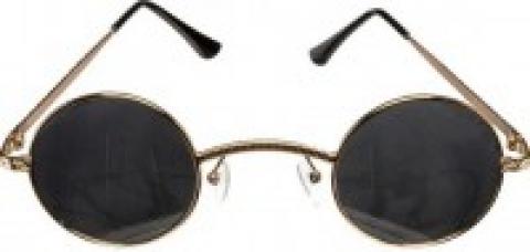 Lunettes hippie rondes géantes noires (N13)