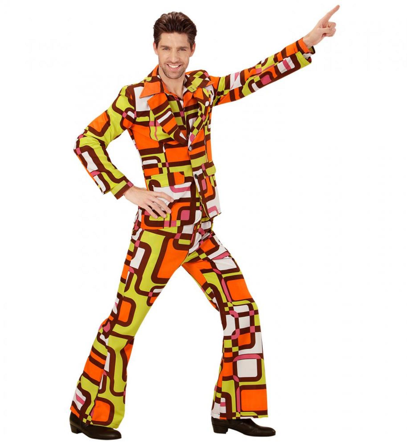 Costume des années 70 Groovy disco Retro taille M