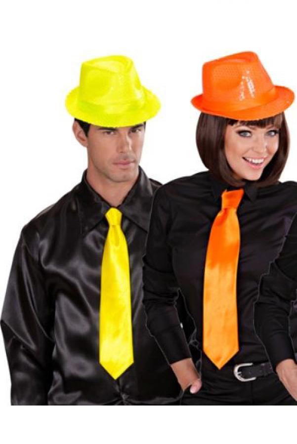 Cravate fluo orange