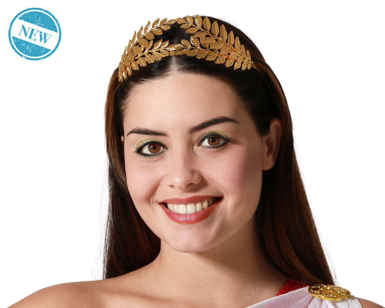 Diadème de lauriers César en métal luxe