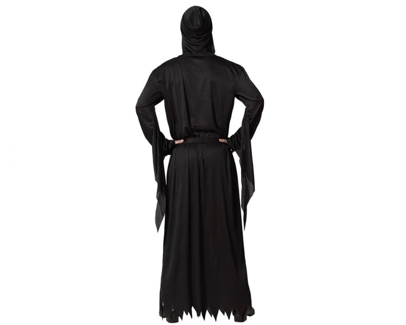 Tunique noire longue à capuche avec manches tombantes taille M/L