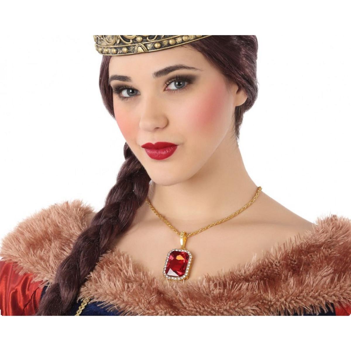 Collier gothique / médiéval pierre rouge