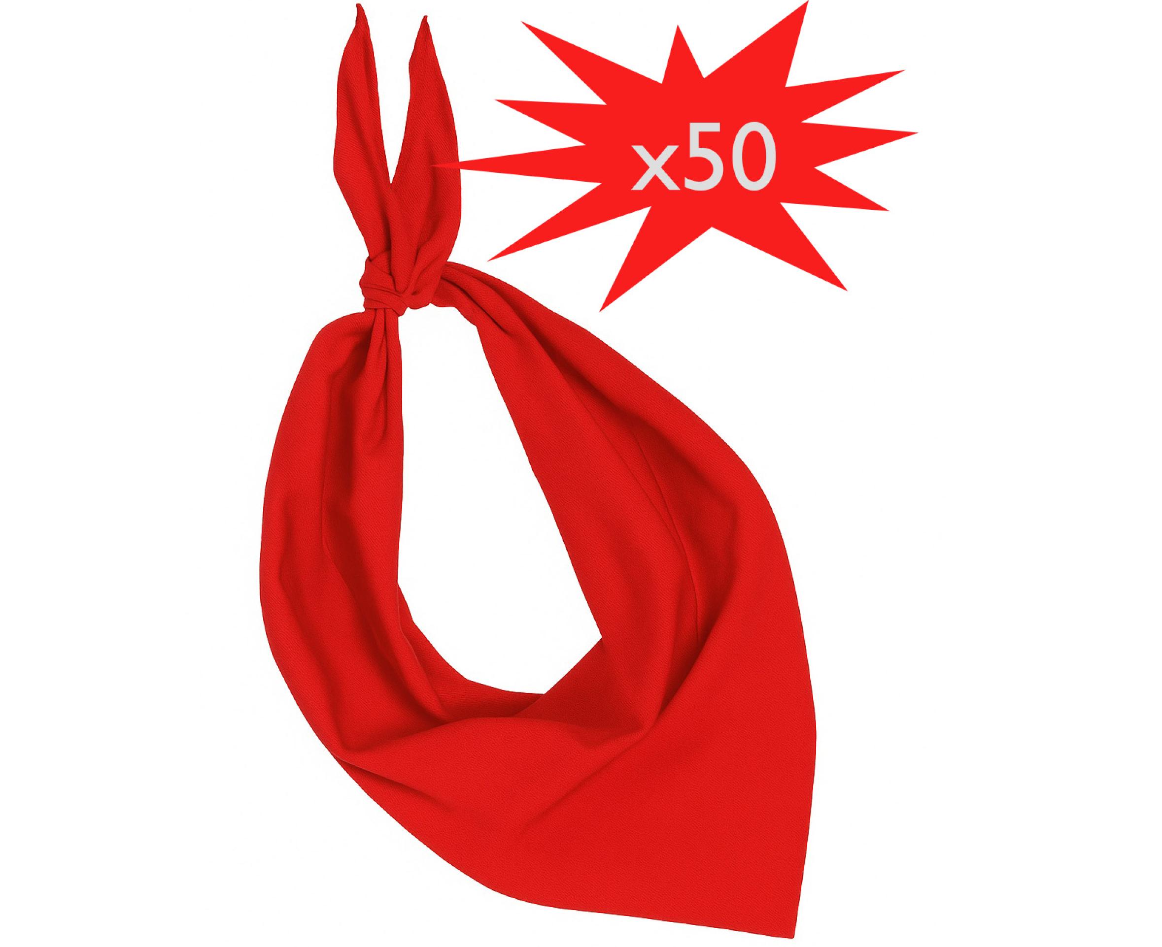 50 foulards bandana rouge basque ou féria pas cher