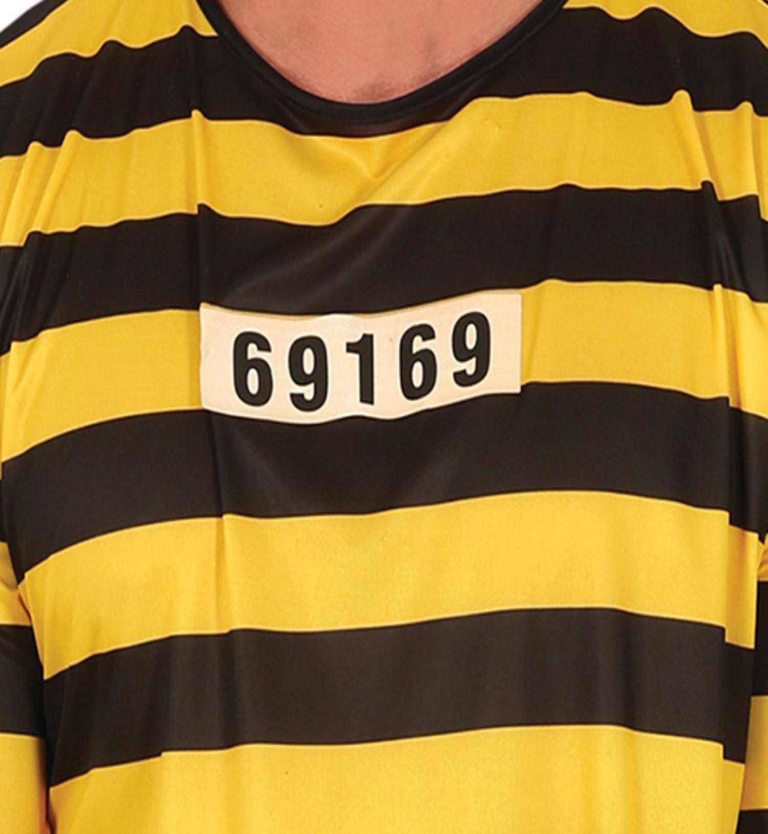 Prisonnier Bagnard jaune Dalton taille XL