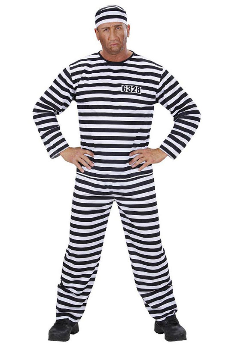 Prisonnier Bagnard noir et blanc taille M/L