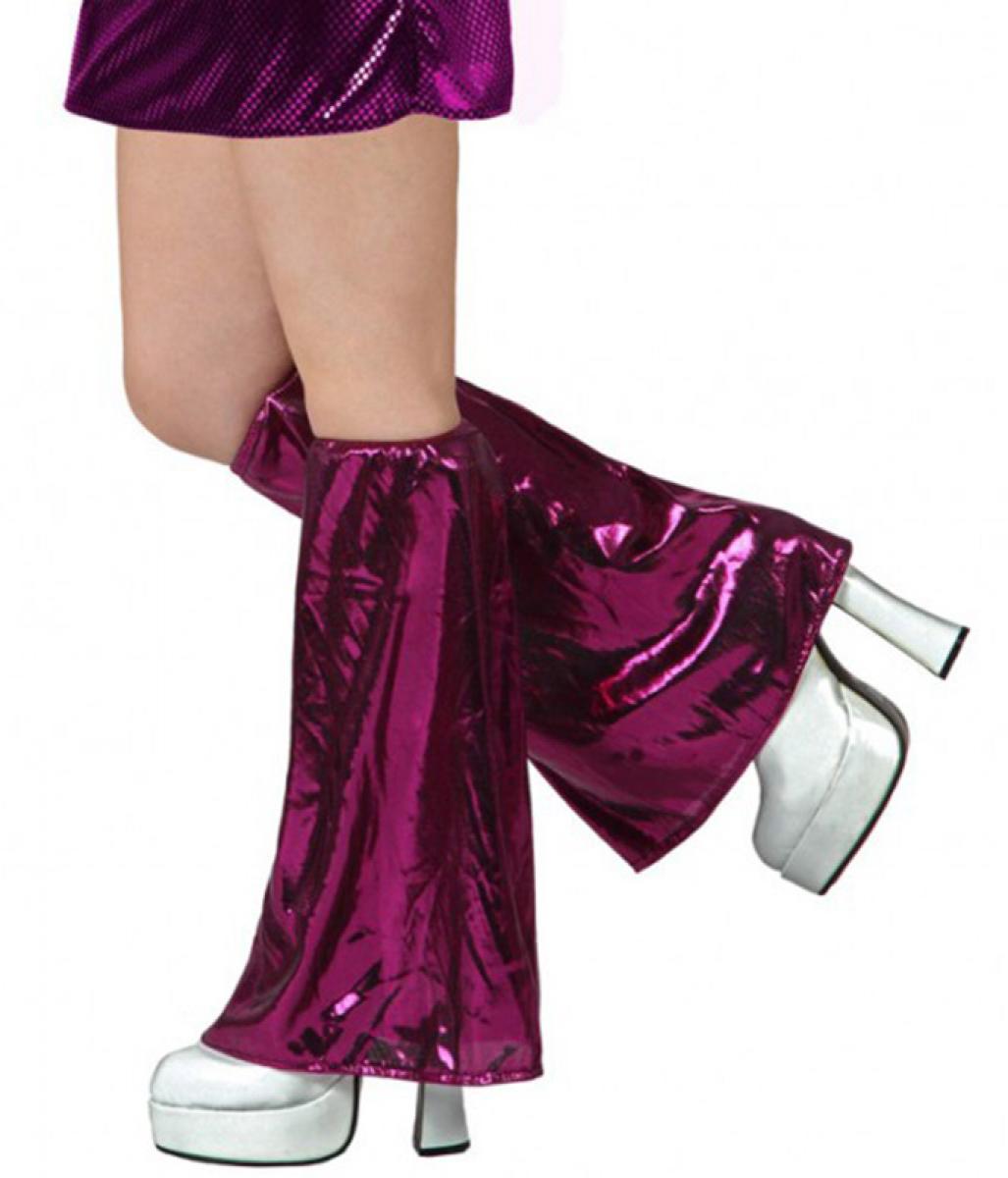 Pattes éléphant satin violet