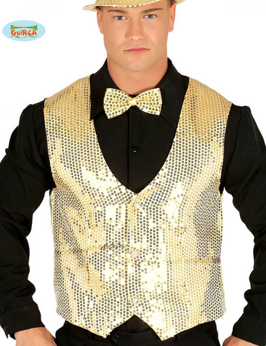 Gilet à sequins or