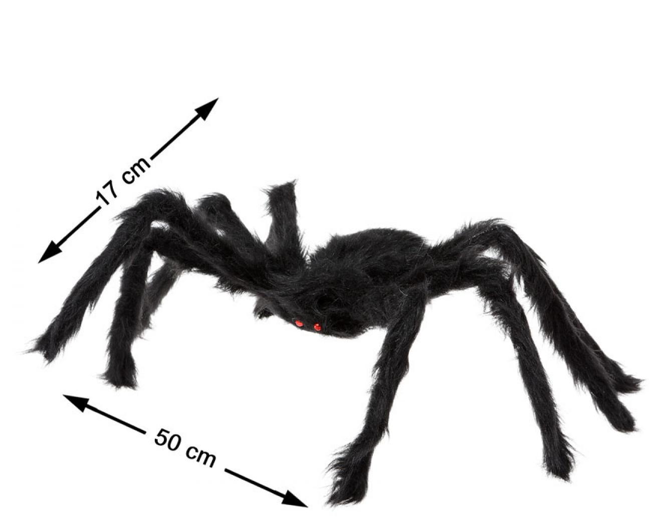Araignée poilue yeux rouges 50cm