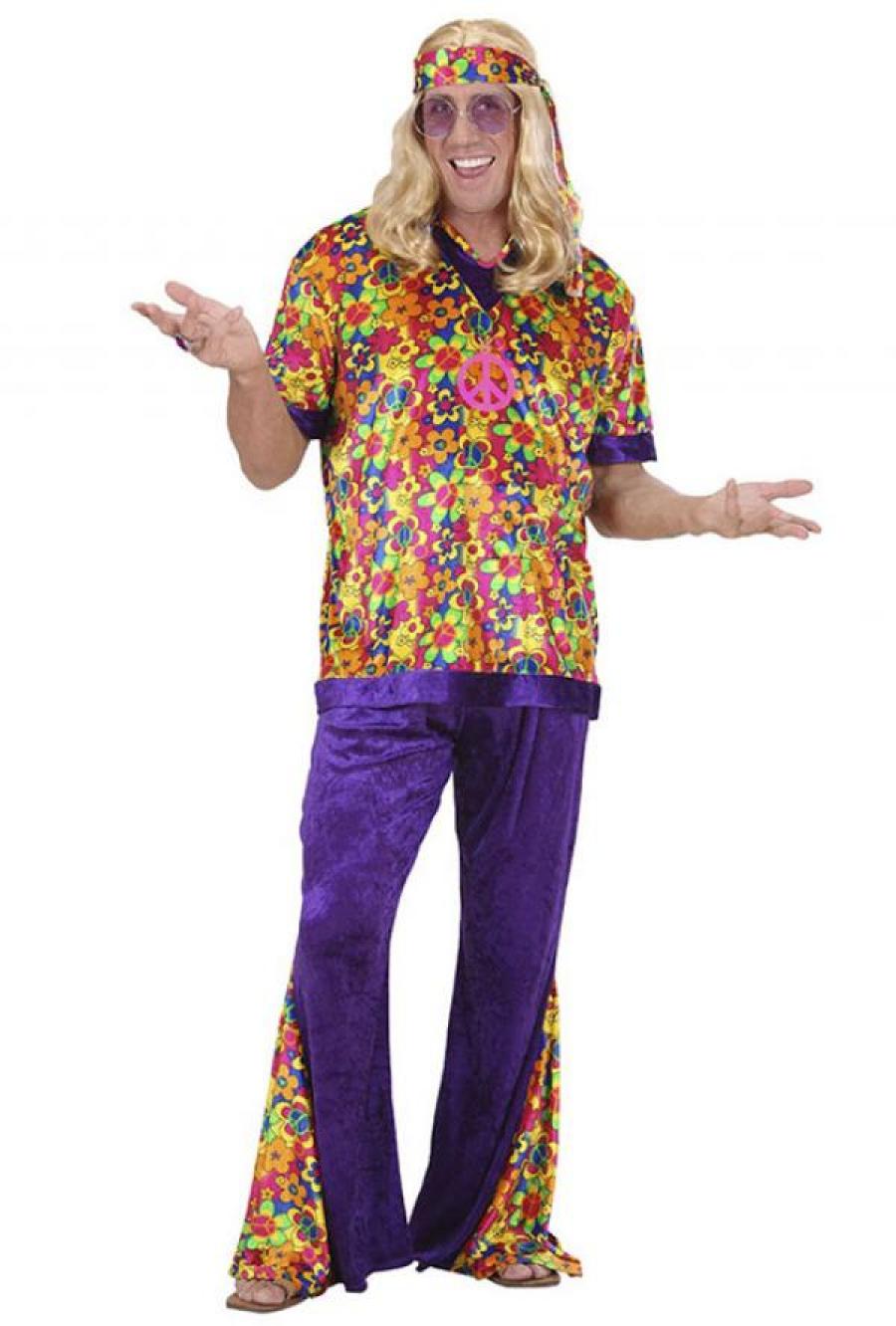 Hippie homme à fleurs taille XL