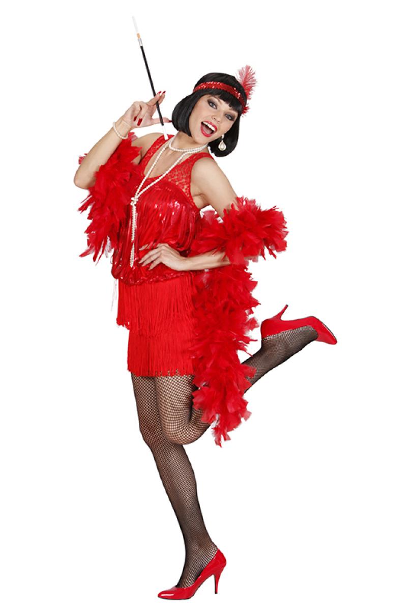 Robe Charleston rouge années 20 taille M