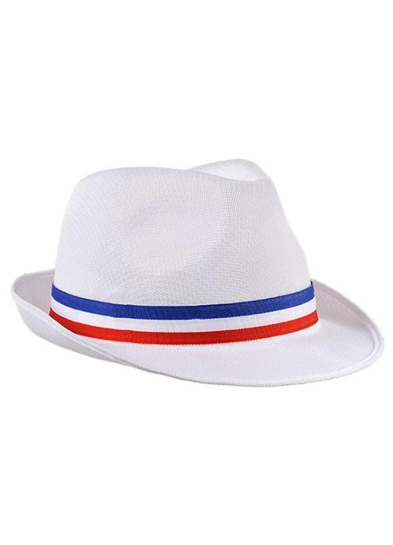 Borsalino polyester blanc tricolore