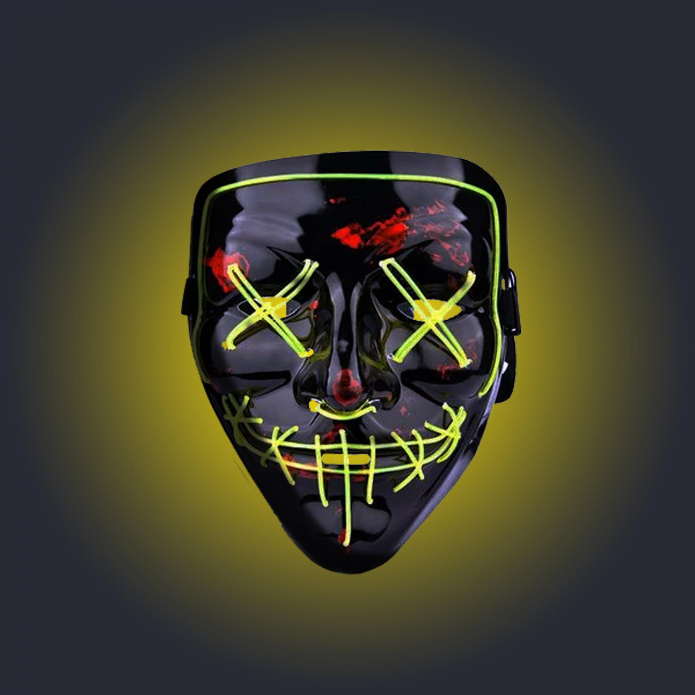 Masque lumineux la purge jaune