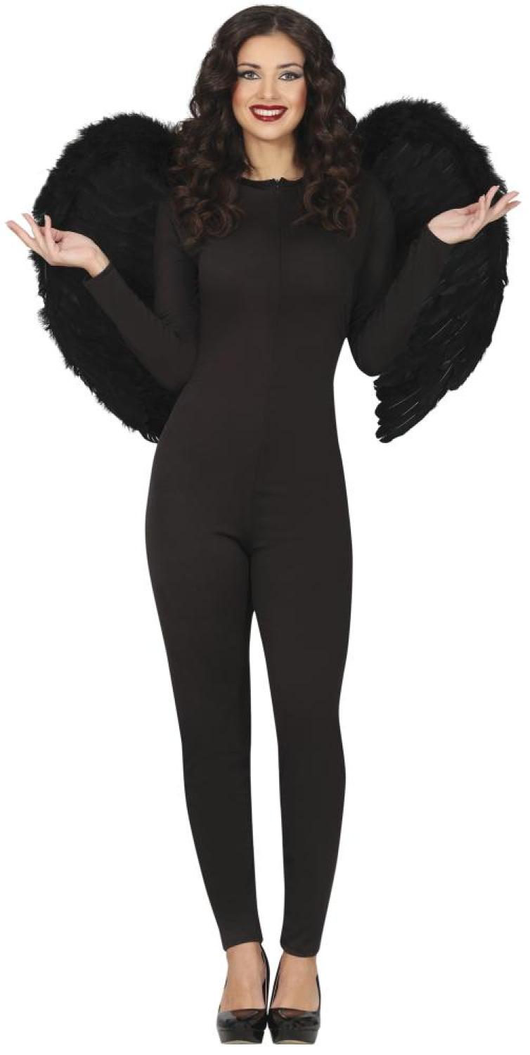 Ailes d'ange plumes noires géantes