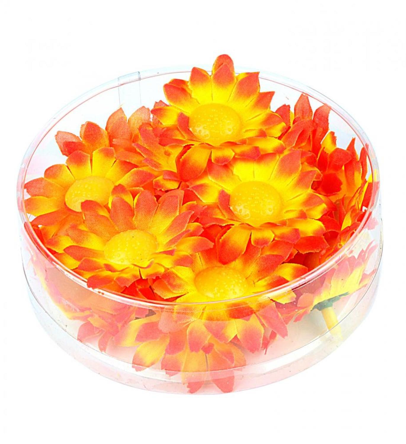 Marguerites de décoration orange