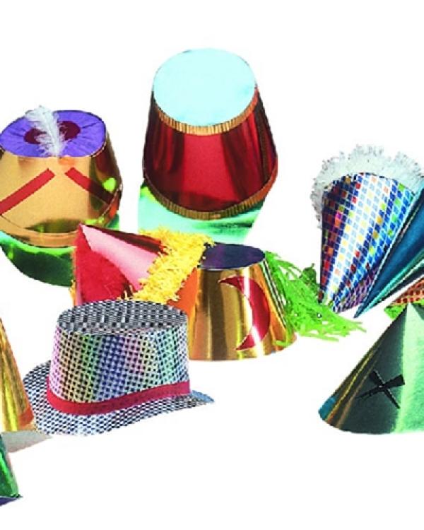 100 chapeaux métallisés assortis