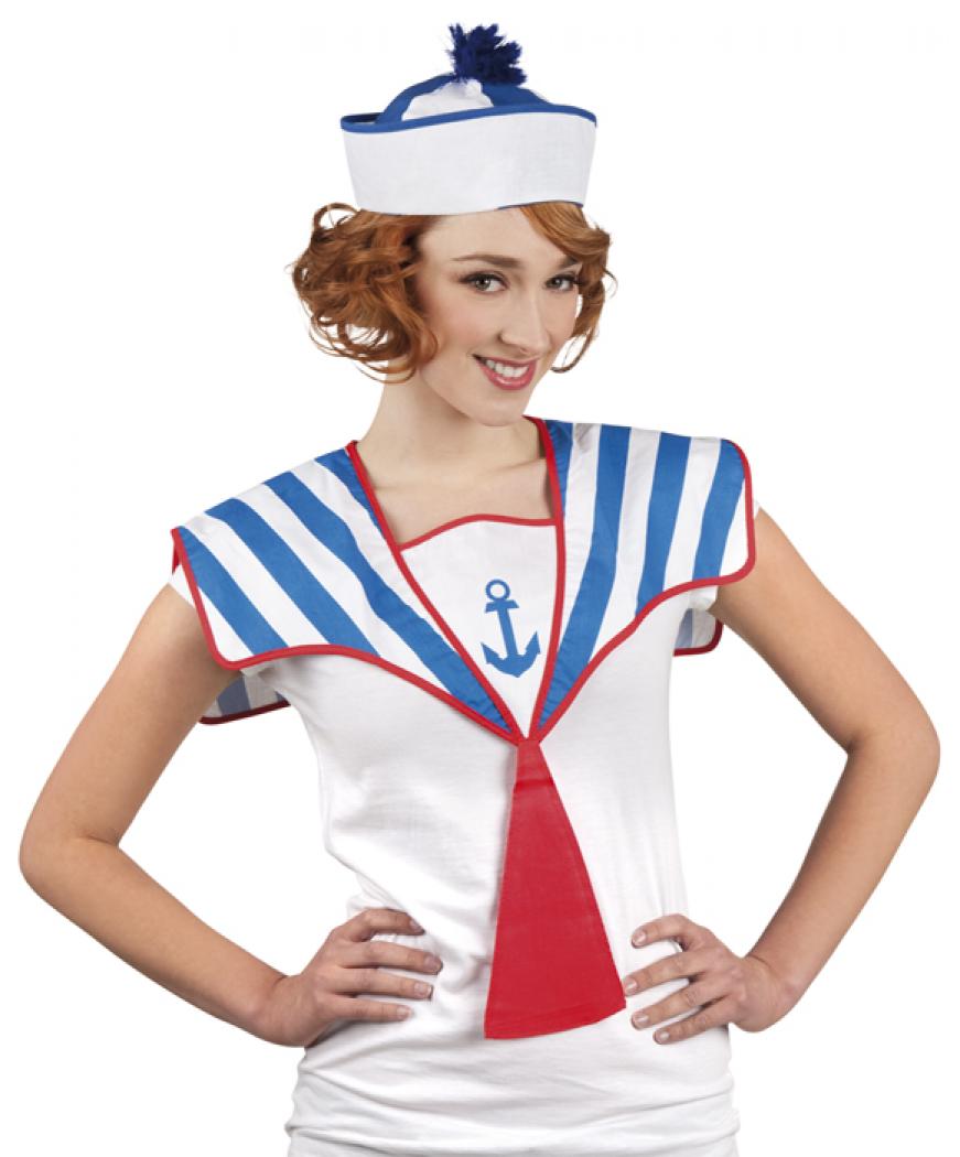 Bob marin tissu bleu et blanc