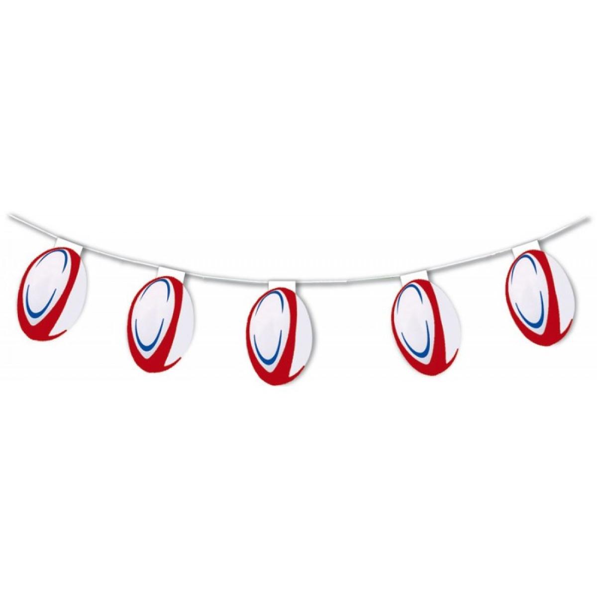 Guirlande papier ignifugé 5m 10 ballons rugby