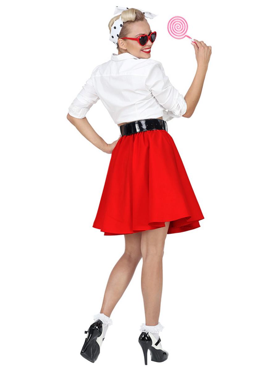 Jupe rock années 50 rouge taille M/L