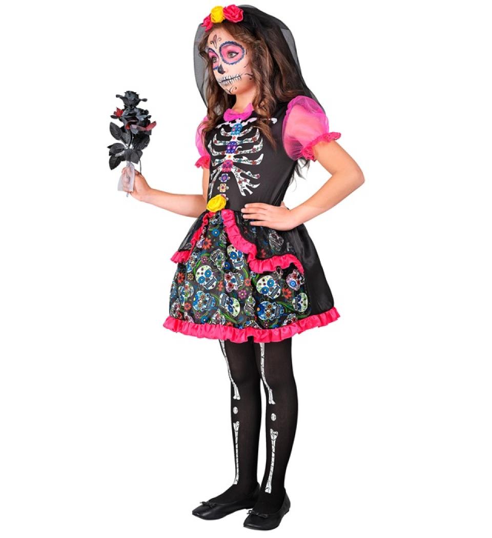 Robe fille jour des morts taille 5/7 ans