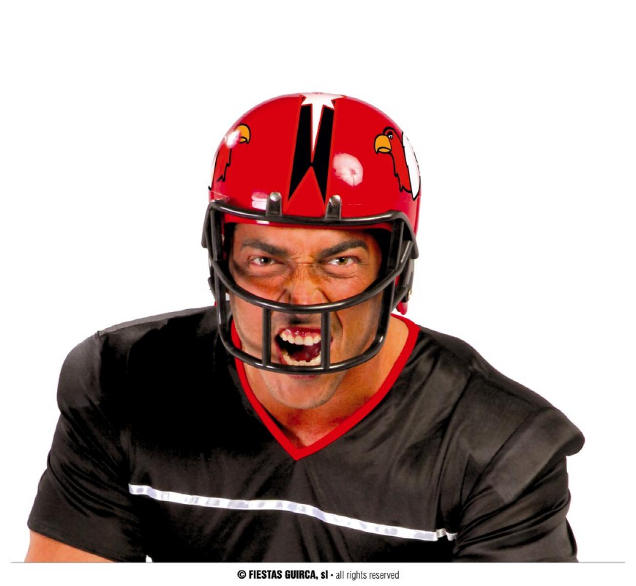 Casque football américain rouge