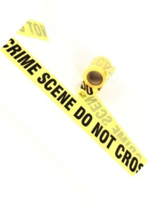 4 Rubans Barricade Scène De Crime Halloween - 7.2 M X 7.5 Cm - Noir Et Jaune - Non Adhésif - Décoration Fête