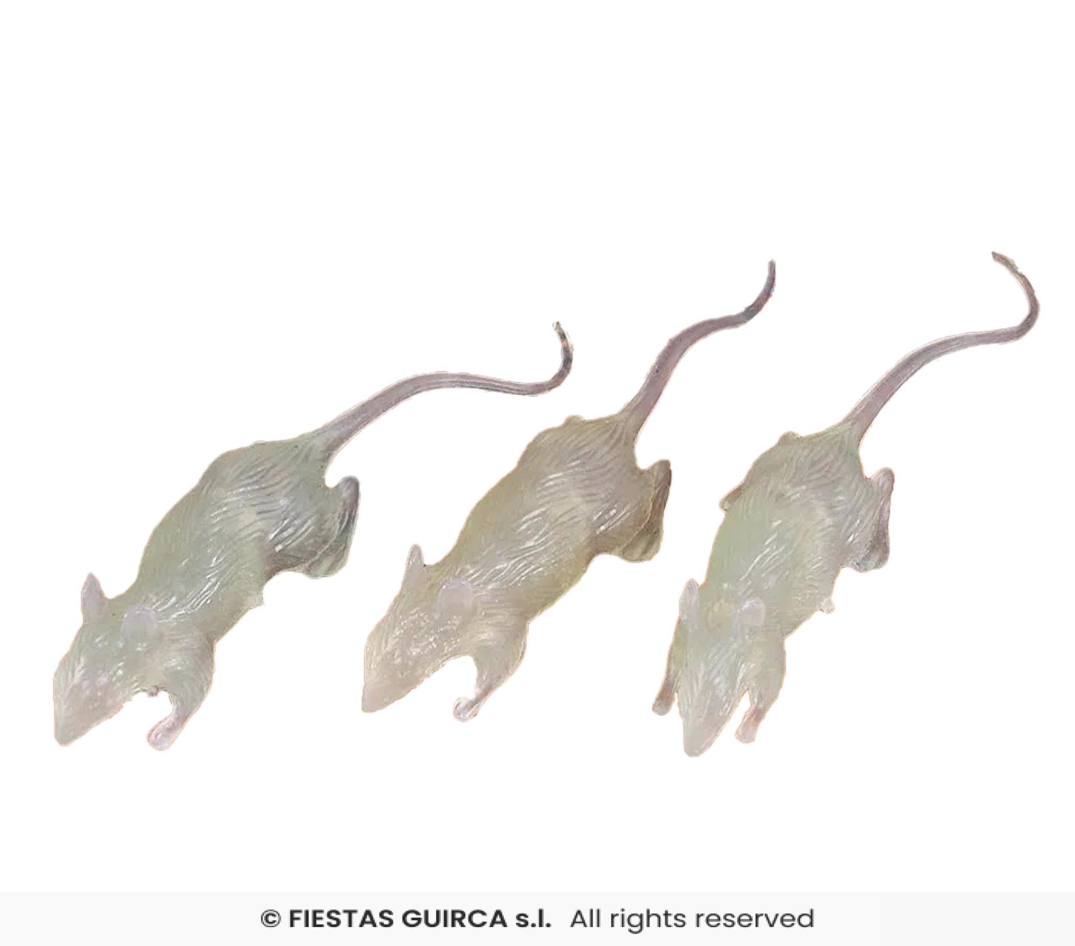 3 souris décoration phosphorescentes
