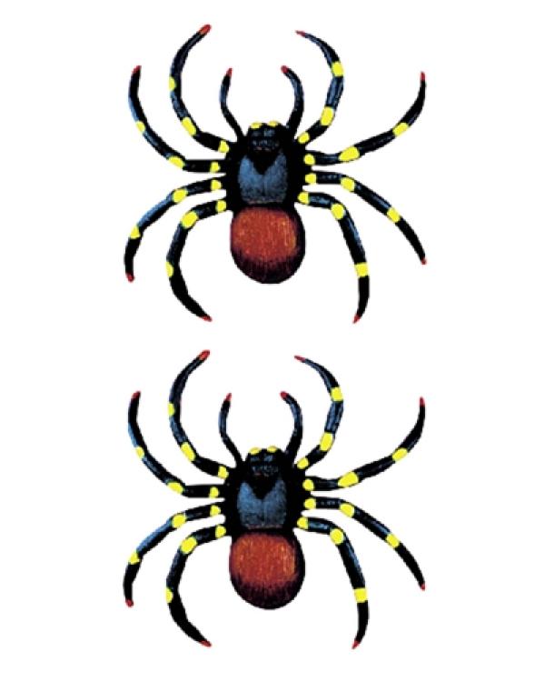 2 araignées fluo 10cm