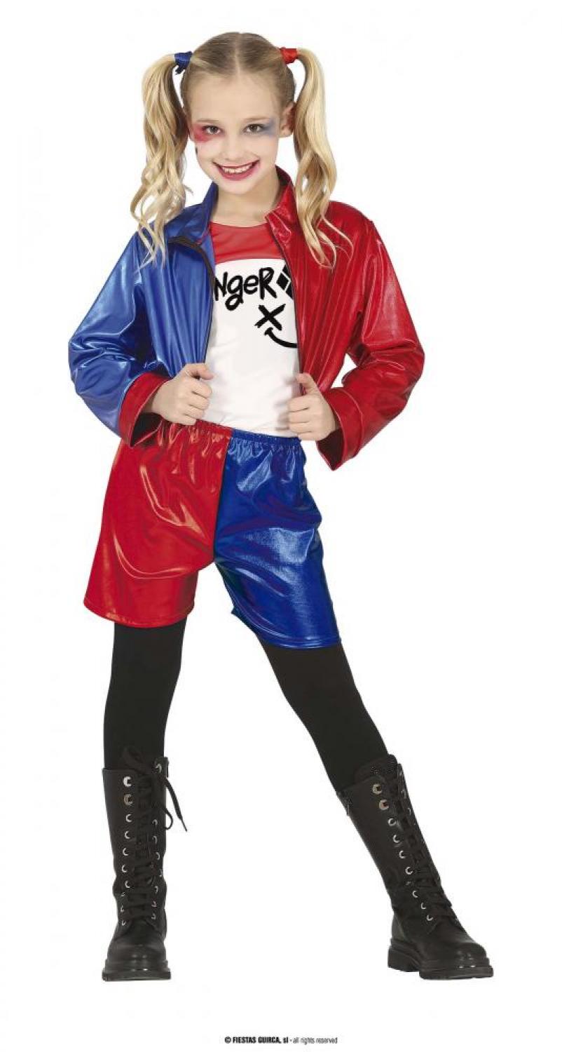 Fille dangereuse rouge / bleue taille 5/6 ans