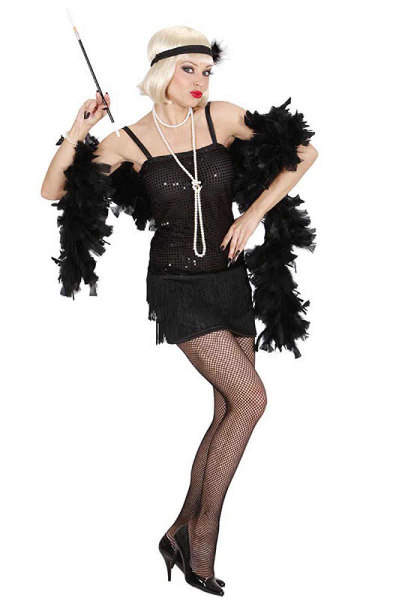 Robe Charleston noire à paillettes taille M