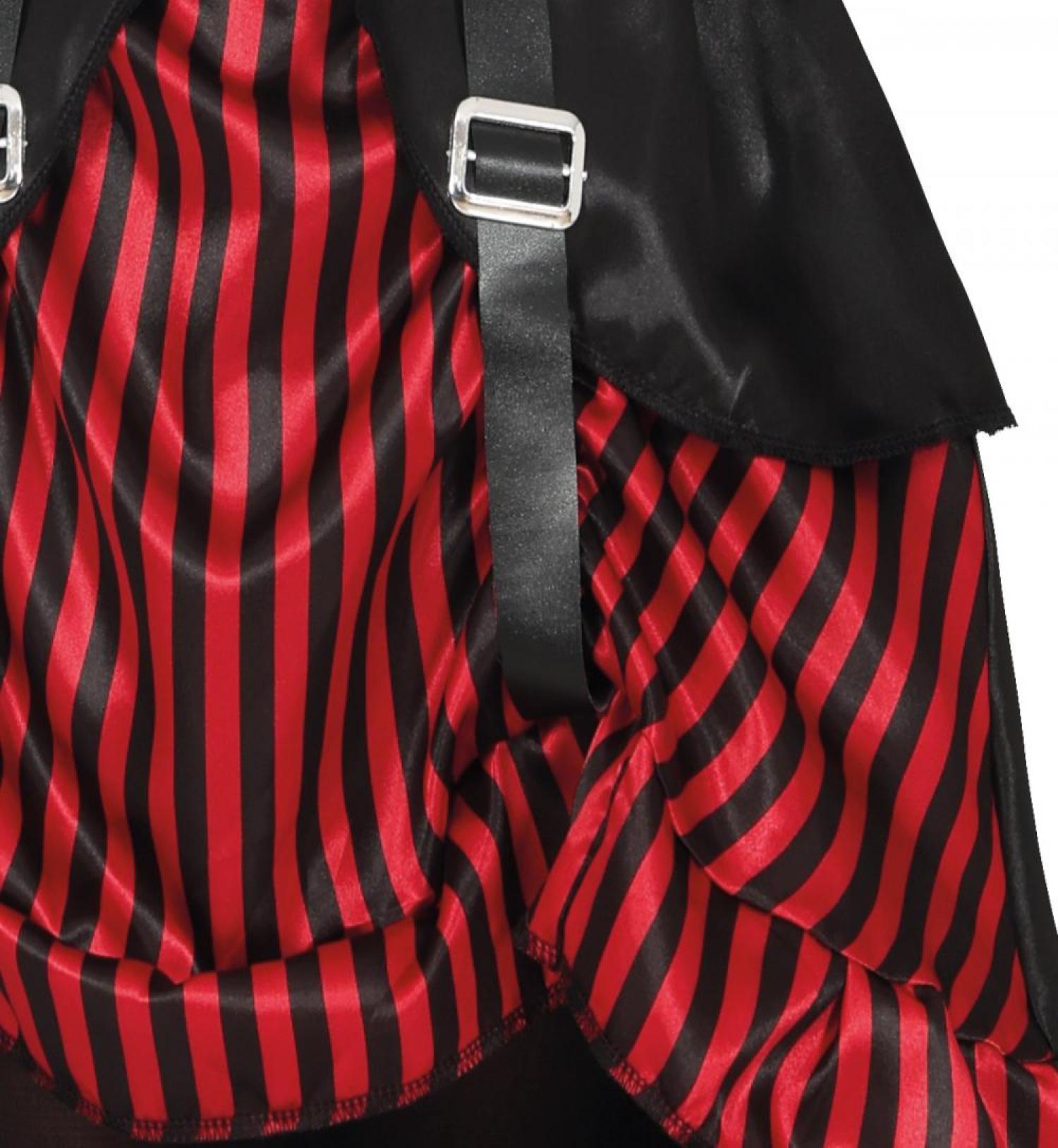 Fille gothique rouge et noir satinée taille 7/9 ans